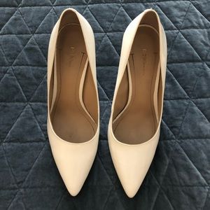 BCBGeneration White Pointed Toe Pumps